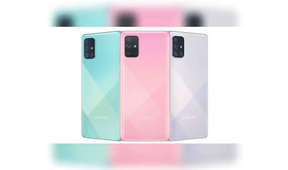 Samsung Galaxy A71 tiene cuatro cámaras traseras y agujero en pantalla.