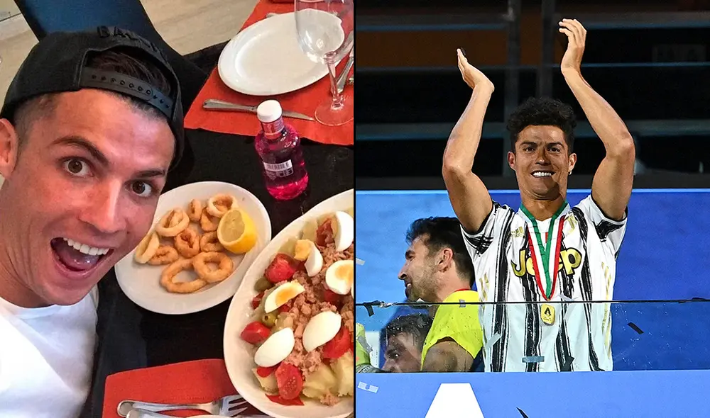 Utilizan foto de Cristiano Ronaldo en un restaurante para promocionar su comida. Foto: Instagram/AFP