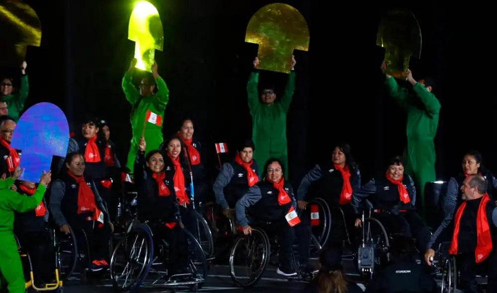 La delegación peruana encabezada por Angélica Espinoza como abanderada hizo su ingreso. (Créditos: Eric Villalobos) La delegación peruana encabezada por Angélica Espinoza como abanderada hizo su ingreso. (Créditos: Eric Villalobos)