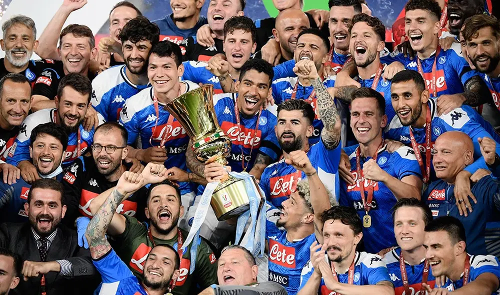 La última final de Copa Italia que jugaron ambos equipos también terminó con victoria del Napoli. Foto: AFP. La última final de Copa Italia que jugaron ambos equipos también terminó con victoria del Napoli. Foto: AFP.