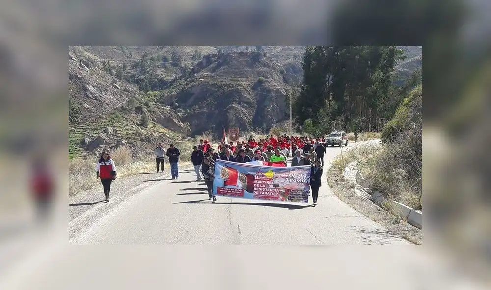Sexta marcha en tributo a Mártires de Tarata llega a Tacna