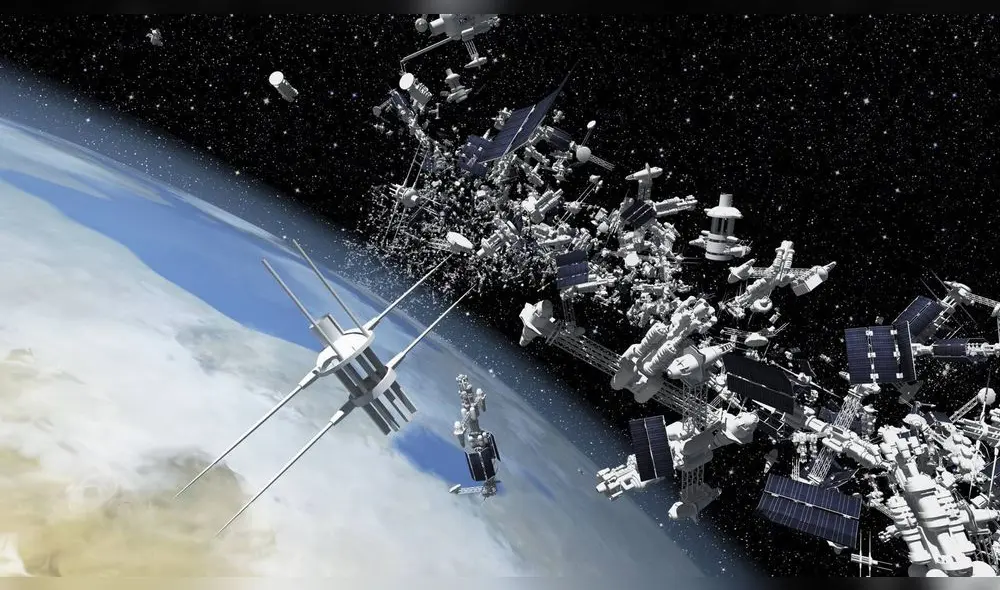 Objetos espaciales en desuso orbitan la Tierra.