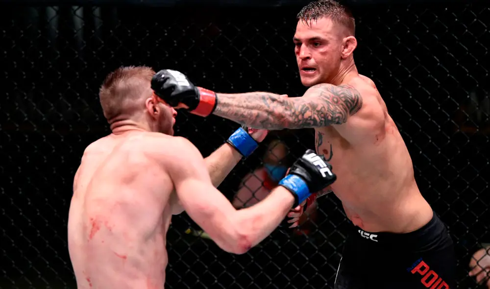 Dustin Poirier venció a Dan Hooker por decisión unánime. Foto: ESPN Dustin Poirier venció a Dan Hooker por decisión unánime. Foto: ESPN