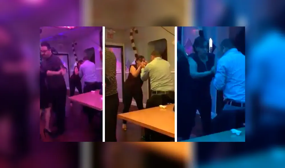 En Facebook, una pareja de esposos llamó la atención en una reunión por su curiosa coreografía. En Facebook, una pareja de esposos llamó la atención en una reunión por su curiosa coreografía.