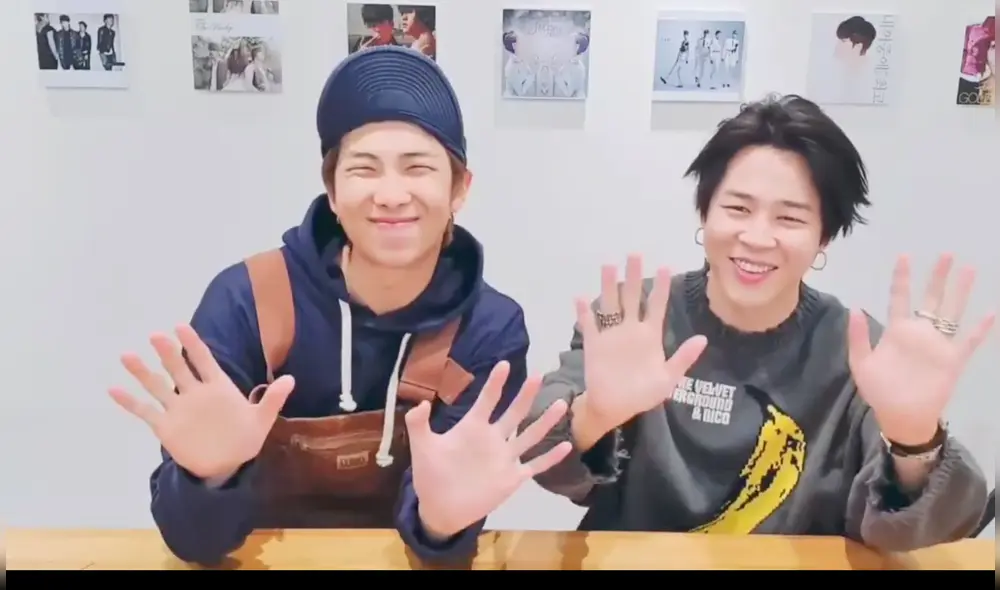 Jimin y Namjoon junto en vivo a través de V Live.
