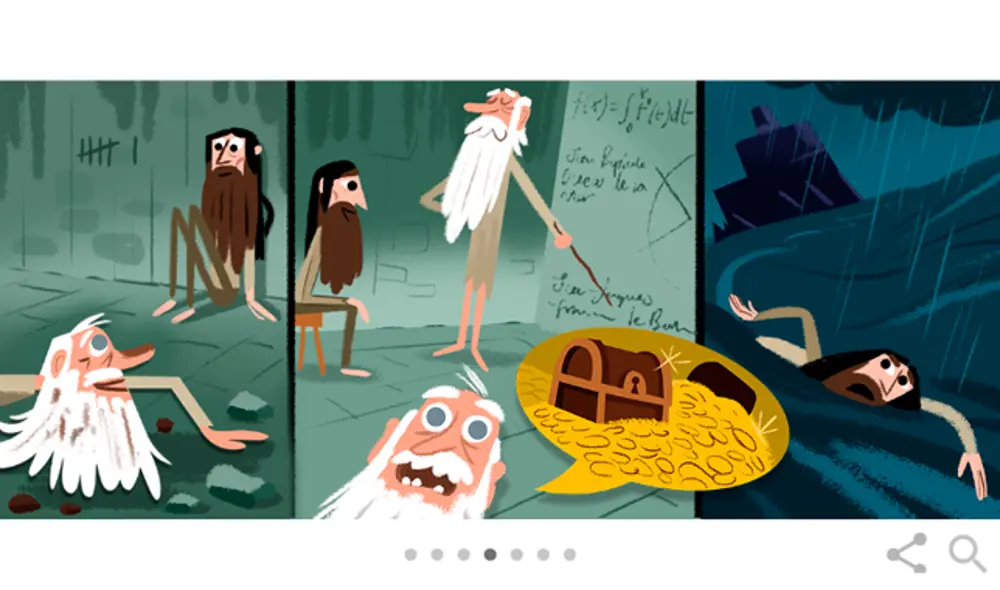 Doodle en honor a El conde del Montecristo. Captura: Google Doodle en honor a El conde del Montecristo. Captura: Google