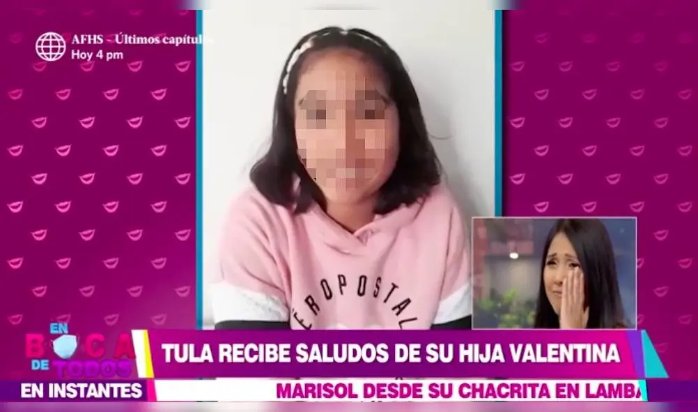 Tula Rodríguez comentó además sobre la difícil situación que vive su familia actualmente, ya que su esposo Javier Carmona se encuentra en estado vegetativo.  (Foto: Captura América TV)