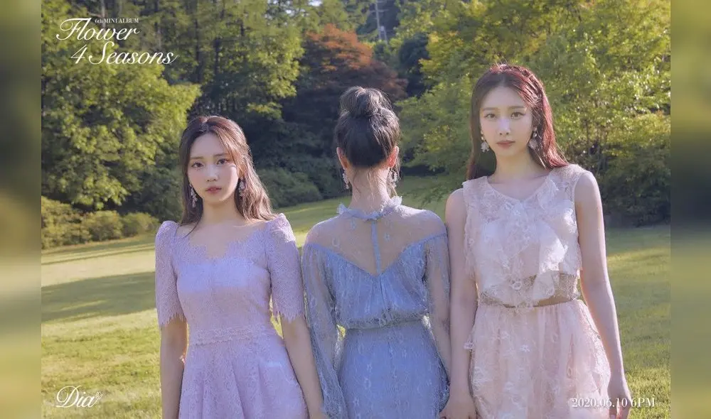 DIA: ‪EUNICE, JUEUN y UNCHAE  en photo concept del sexto mini-álbum ‘Flower 4 Seasons’.