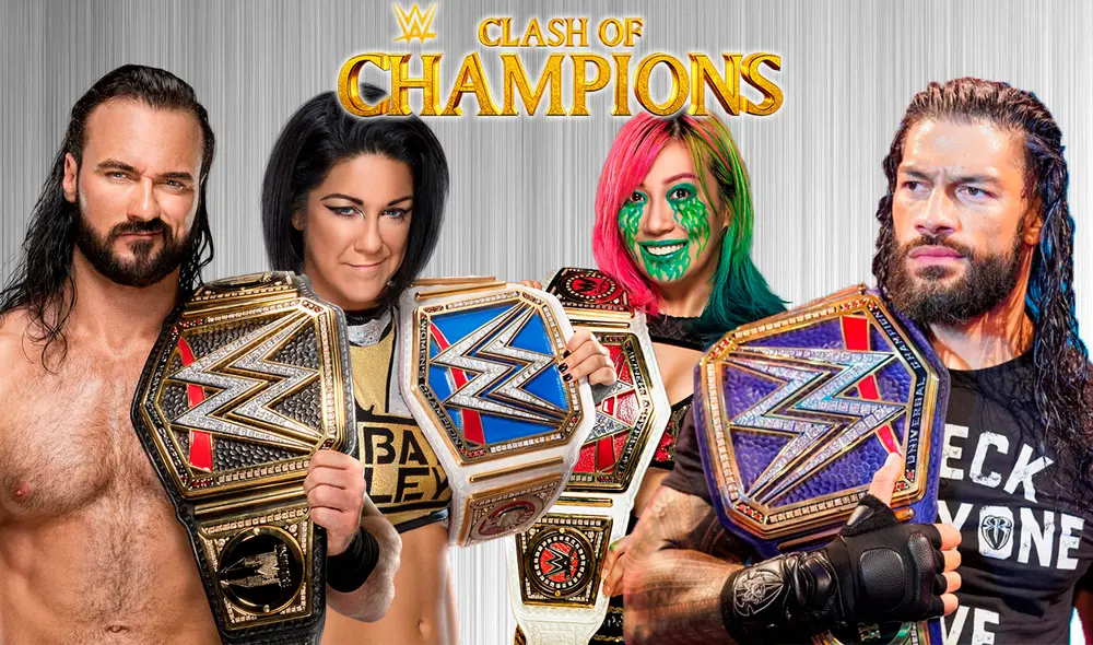 WWE desarrollará EN VIVO este domingo 27 desde Orlando el evento Clash of Champions 2020. Foto: Composición/WWE
