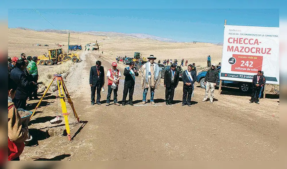 Se suspende asfaltado de vía Checca-Mazocruz