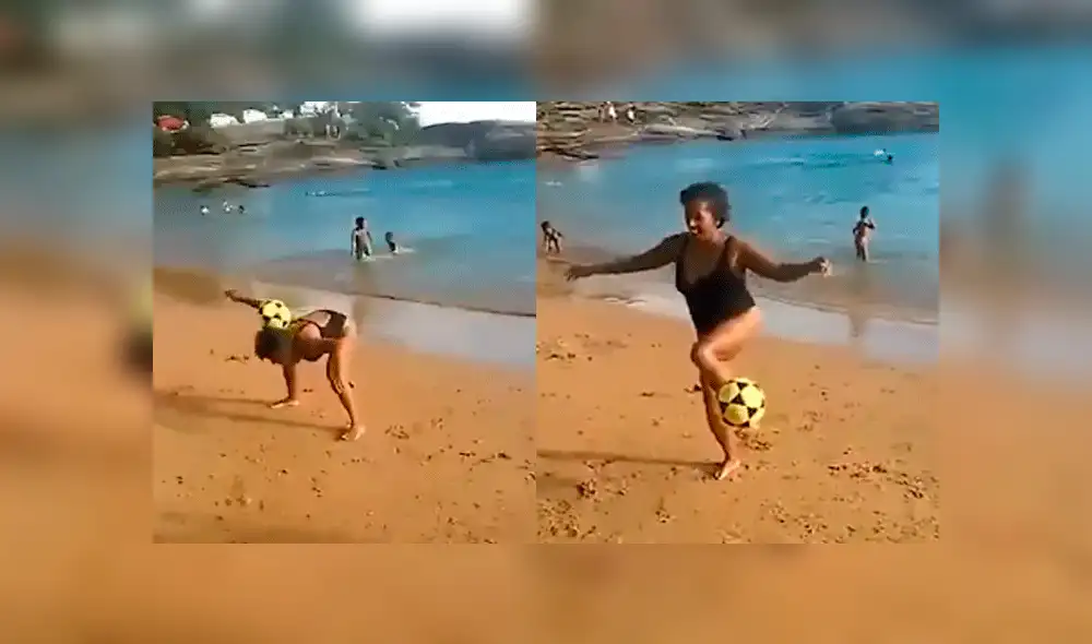 Youtube: mujer hace lo impensado con un balón y se vuelve viral [VIDEO]