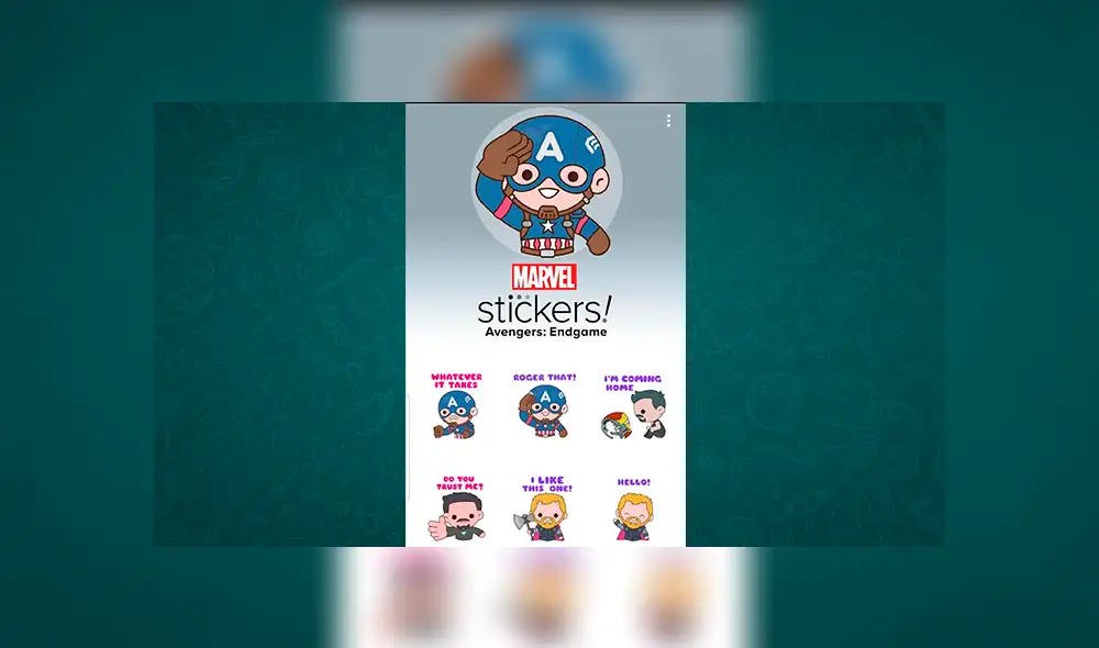 WhatsApp lanza stickers oficiales de ‘Avengers Endgame’ y solo así podrás obtenerlos [FOTOS]