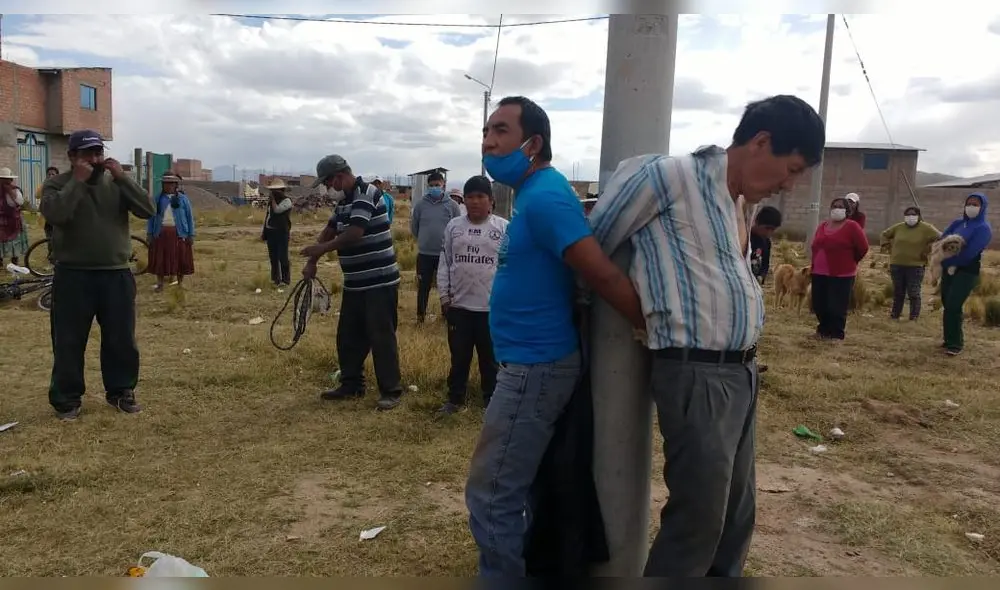 Juliaca. Hombres fueron azotados cruelmente por engañar a niño.