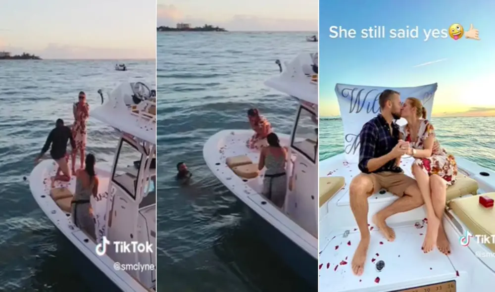 La propuesta acabó en un divertido 'blooper' que se hizo viral en las redes sociales. Foto: composición LR/TikTok/@smclyne La propuesta acabó en un divertido 'blooper' que se hizo viral en las redes sociales. Foto: composición LR/TikTok/@smclyne