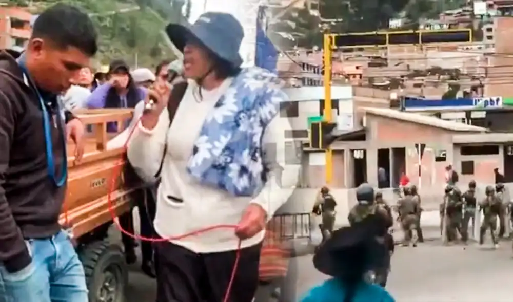 La Policía reprimió con violencia a la población que no agredió a su infiltrado. Foto: Composición Jazmin Ceras/LR