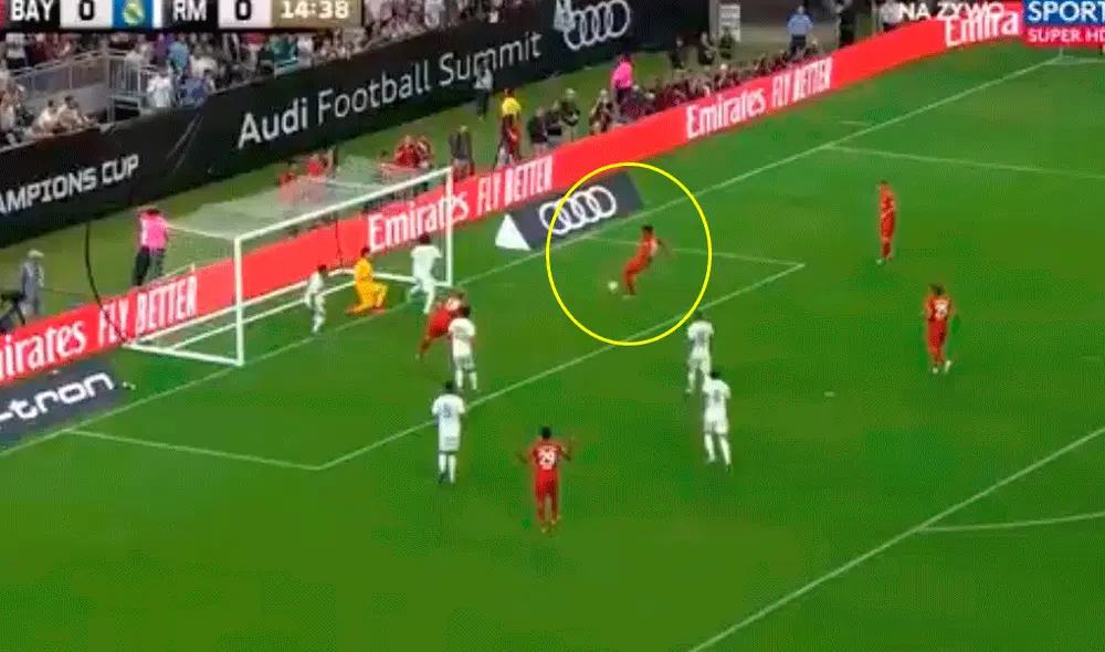 Corentin Tolisso anotó primer gol del Real Madrid vs. Bayern Múnich por la International Champions Cup 2019. | Foto : DirecTV Corentin Tolisso anotó primer gol del Real Madrid vs. Bayern Múnich por la International Champions Cup 2019. | Foto : DirecTV