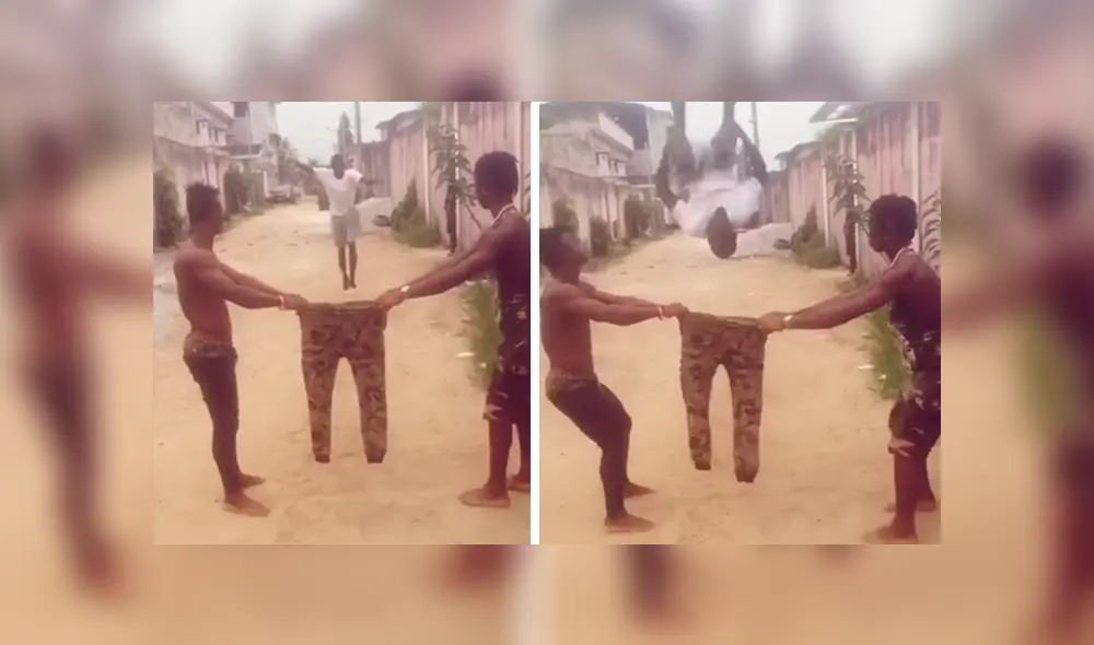 En Facebook, un chico aplicó arriesgadas piruetas para ponerse de forma rápida un pantalón. En Facebook, un chico aplicó arriesgadas piruetas para ponerse de forma rápida un pantalón.