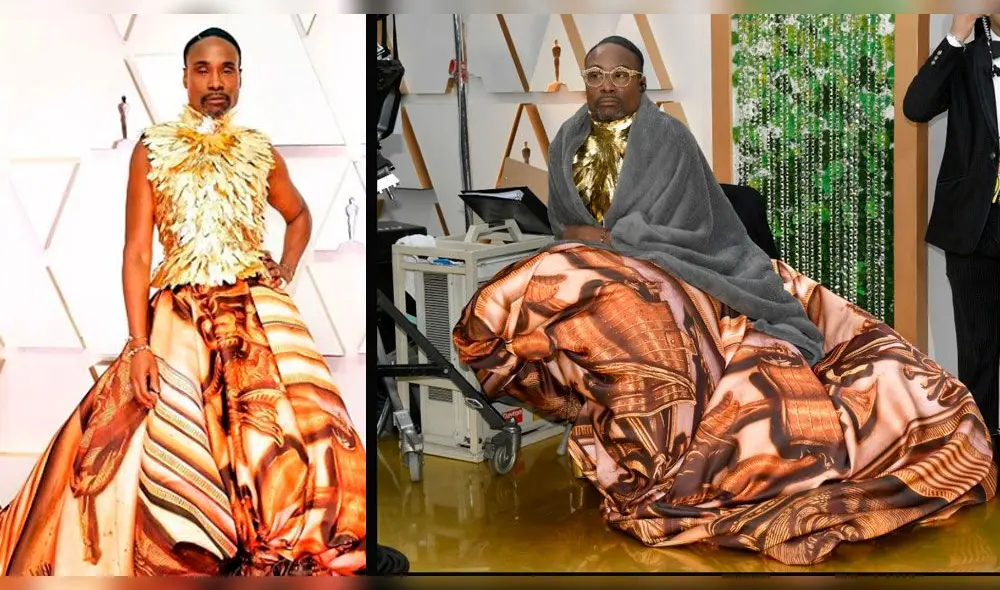 Billy Porter fue captado envuelto en una cobija y sentado en un rincón en la gala de los Oscar 2020