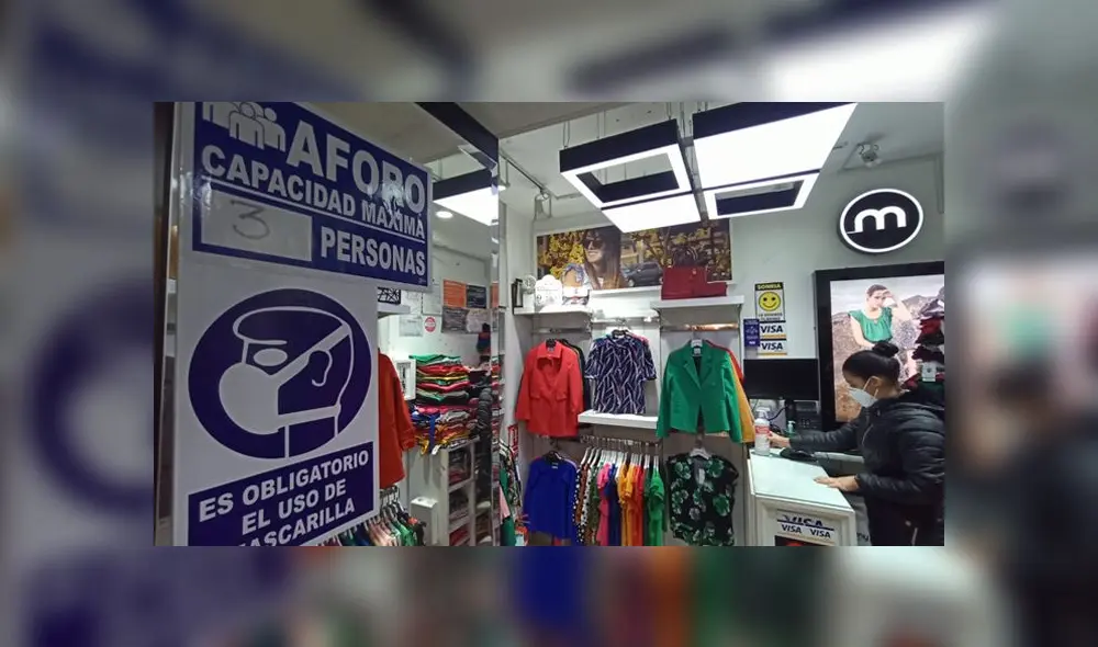 Locales y galerías serán multadas y clausuradas si no cumplen con protocolos y si sus trabajadores no tienen prueba negativa de COVID-19. (Foto: Jorge Cerdán / LaRepública)