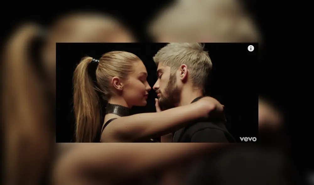 Gigi y Zayn en video de Pillowtalk (Foto: Captura)