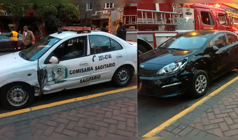 Miraflores: mujer atropella a joven, choca contra dos autos y tumba poste de luz [VIDEO]