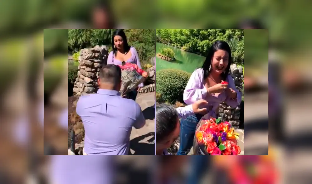 Hombre quiso sorprender a su novia con romántica pedida de matrimonio, pero esta arruinó el emotivo momento con su curiosa reacción. Hombre quiso sorprender a su novia con romántica pedida de matrimonio, pero esta arruinó el emotivo momento con su curiosa reacción.