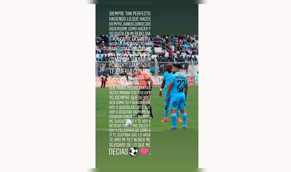 Juan Pablo Vergara: hijo mayor se despide con sentida carta al jugador de Binacional. Juan Pablo Vergara: hijo mayor se despide con sentida carta al jugador de Binacional.