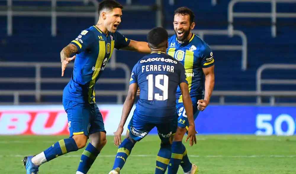 Rosario Central venció 2-1a Godoy Cruz por la Copa de la Liga Profesional de Argentina. Foto: AFP.