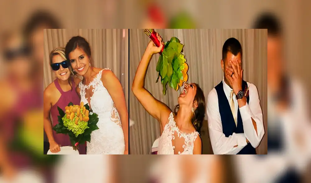 Facebook viral: su amiga es fanática del ‘pollo frito’ y ella le regala ‘ramo de nuggets’ en el día de su boda