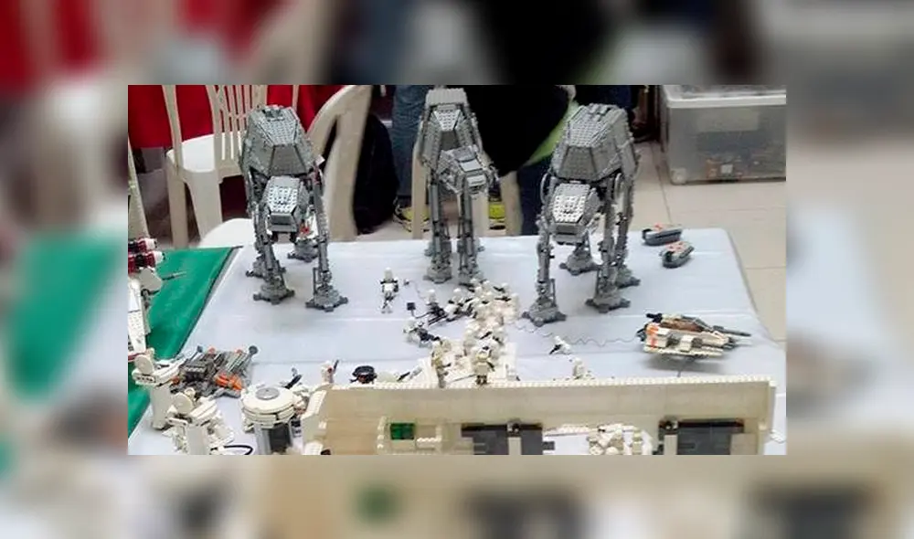 Escultura del Señor de los Milagros con legos. Foto: Andina