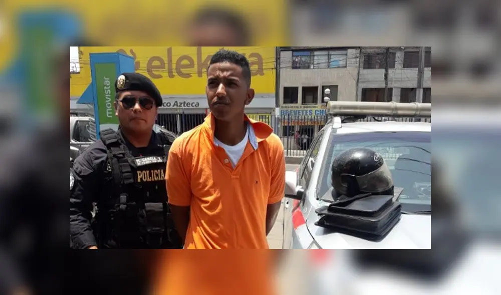 Sujeto dijo llamarse Daniel Enrique Camacho Campero. Él presenta antecedentes por robo agravado. (Foto: PNP)