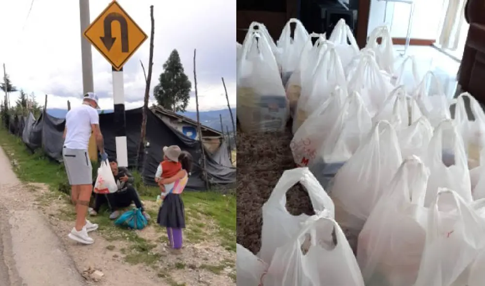 Gerardo Martínez celebró su cumpleaños llevando productos a los más necesitados. Foto: El Cajamarquino Gerardo Martínez celebró su cumpleaños llevando productos a los más necesitados. Foto: El Cajamarquino