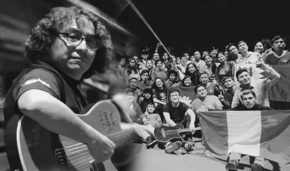 Antología alienta a grupo de manifestantes. Foto: Composición LR/Instagram Antología