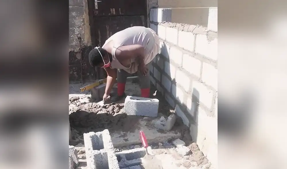 La joven decidió construir esta parte de su casa por cuenta propia y sorprendió a miles. Foto: Zamanzini Philisiwe / Facebook