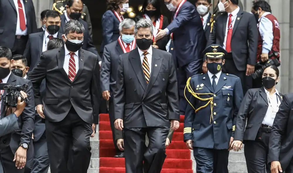 Francisco Sagasti reapareció en la ceremonia del Poder Judicial, luego de días desde la crisis agraria. Foto: Aldair Mejía/La República