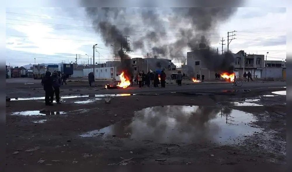 En la zona sur también hubo bloqueos