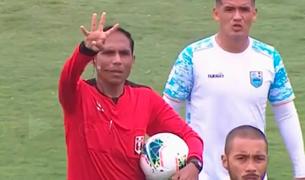 Liga 1 Movistar: Árbitro pide 4 minutos adicionales, asistente mostró 5’, pero terminó a los 3’. Foto: Gol Perú Liga 1 Movistar: Árbitro pide 4 minutos adicionales, asistente mostró 5’, pero terminó a los 3’. Foto: Gol Perú