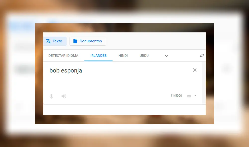 Fanático del popular personaje del Fondo de Bikini compartió el peculiar resultado que le arrojó Google Translate cuando escribió Bob Esponja