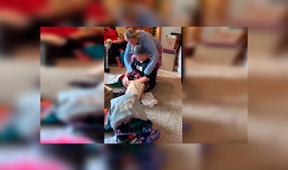 Video es viral en Facebook. El menor jamás imaginó que recibiría tremenda sorpresa de los integrantes de una familia que recién conocía