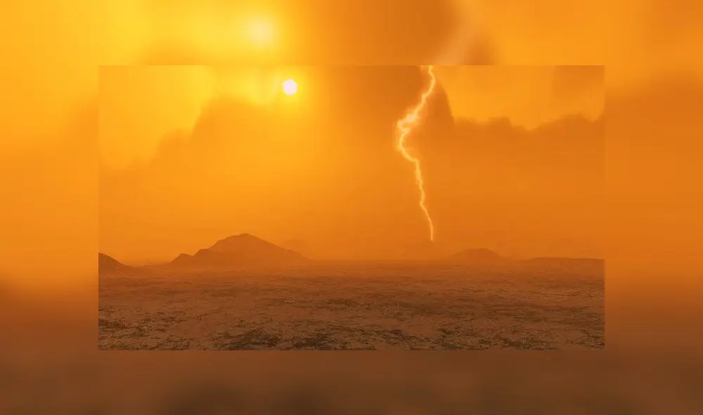 Representación artística de la superficie de Venus. Crédito: ESA / J. Whatmore.