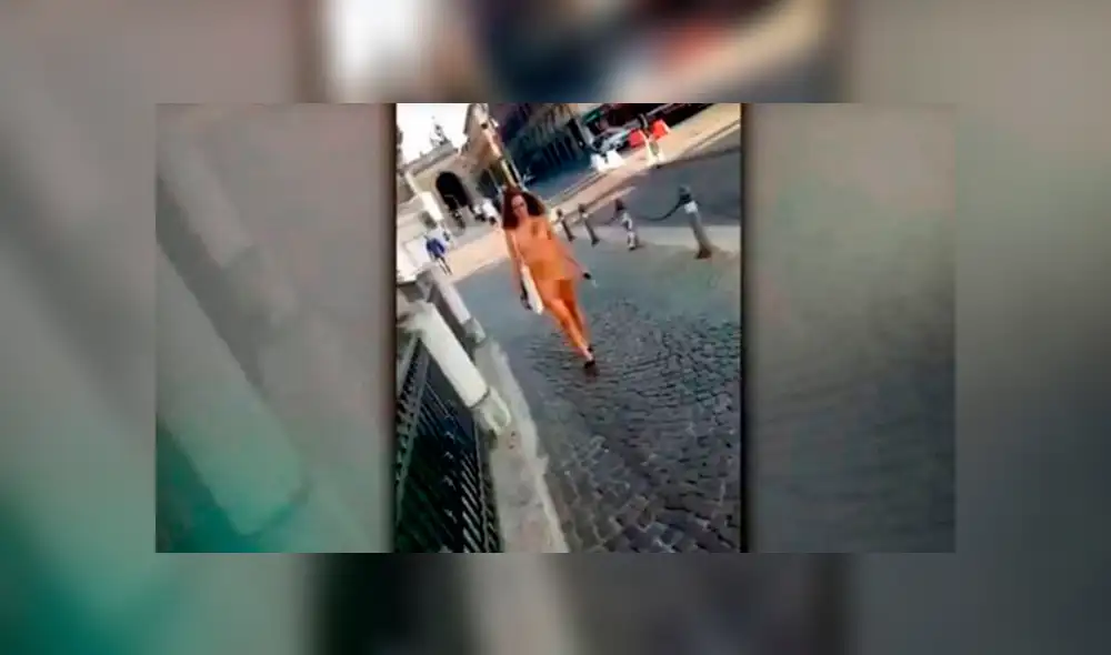 YouTube: joven causó revuelo en Italia al caminar desnuda por las calles [VIDEO]