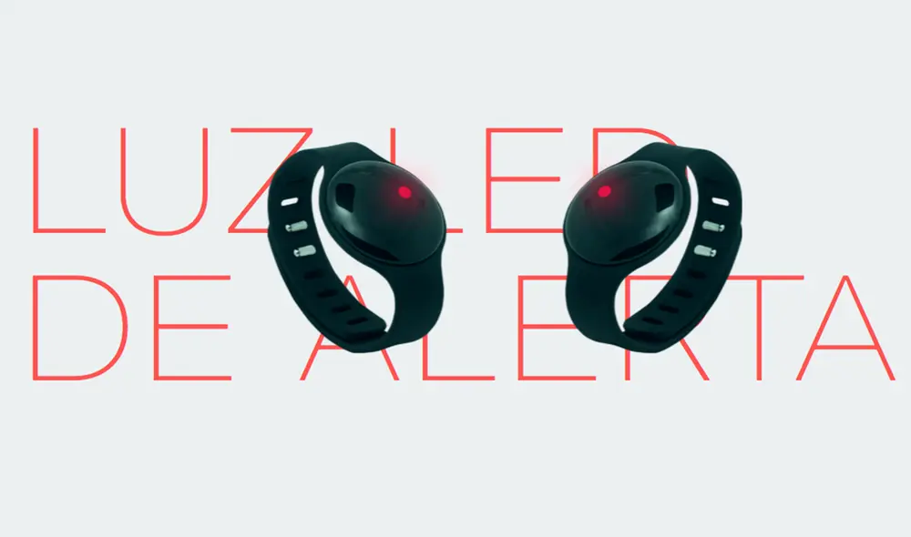 La pulsera cuenta con una luz LED para enviar las alertas. | Foto: Wardoo La pulsera cuenta con una luz LED para enviar las alertas. | Foto: Wardoo