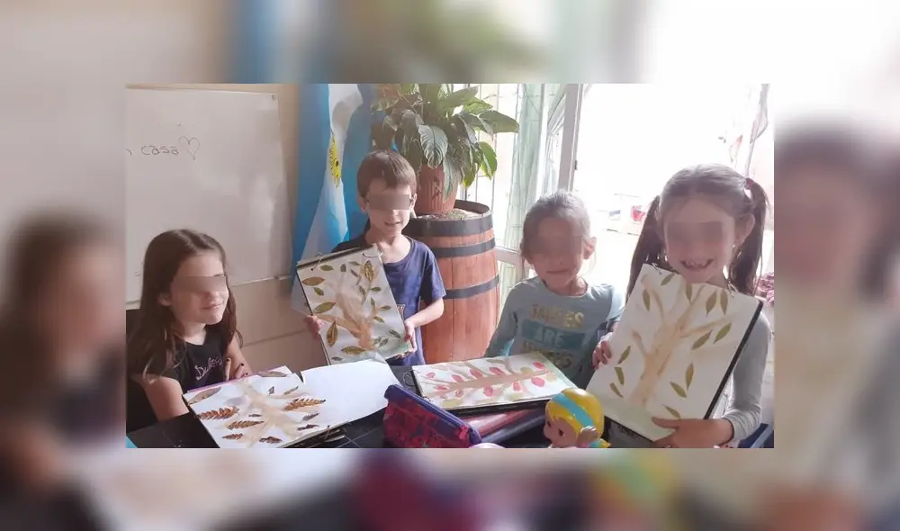 Los niños han colaborado de manera positiva y disfrutan de sus clases en casa, cuenta la madre. (Foto: Facebook)