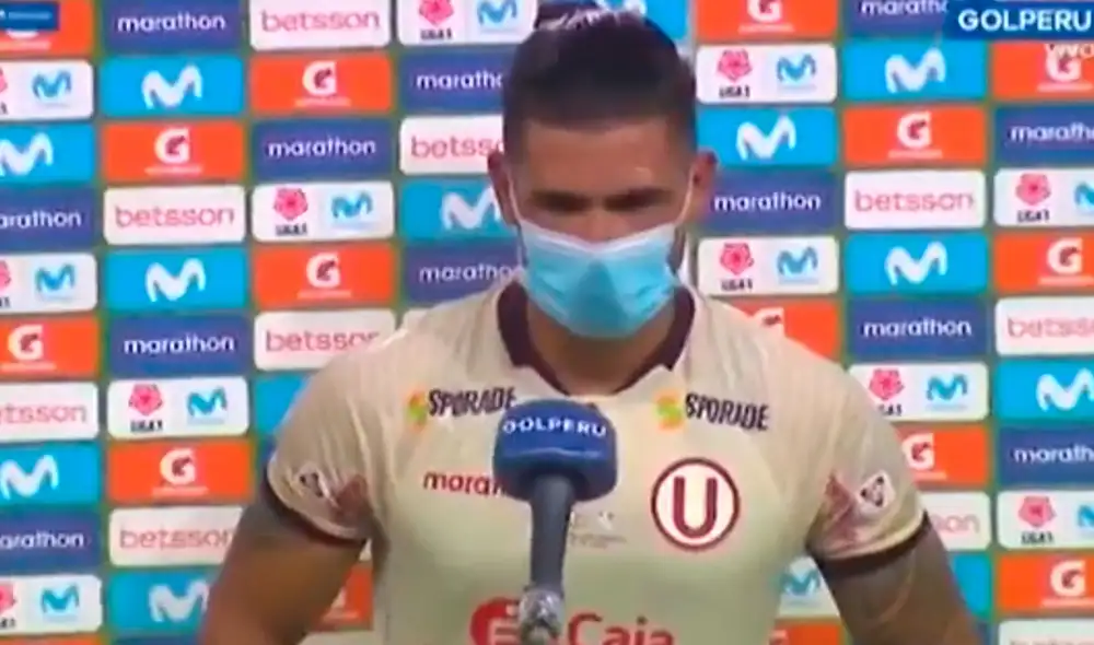 Sporting Cristal ganó la primera final ante Universitario 2-1, con goles de Gianfranco Chávez y Jorge Cazulo. Foto: captura Gol Perú.