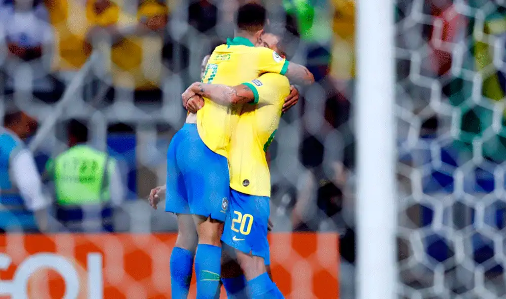 Roberto Firmino convirtió el 2-0 a favor de Brasil sobre Argentina en semifinales de la Copa América 2019. | Foto: AFP