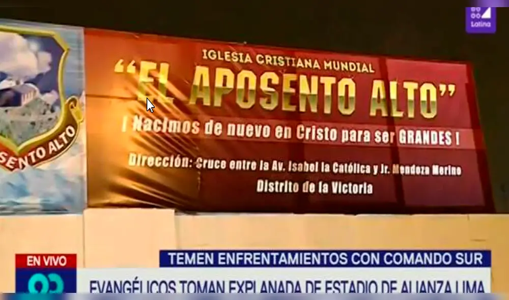 Evangélicos toman explanada de estadio de Alianza Lima [VIDEO]
