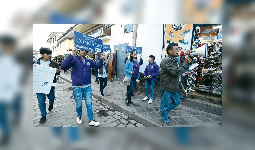 CAMPAÑA DISPERSA. Casi todos los candidatos en la región Cusco hacen campaña para conseguir votos solo para ellos.