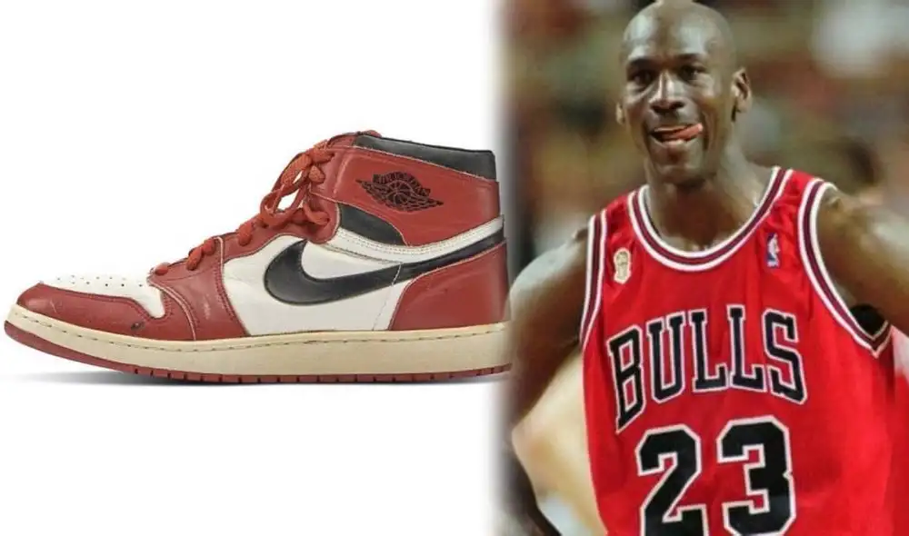 Las 'Air Jordan 1' fueron las primeras zapatillas que usó Jordan en la NBA. Foto: Twitter
