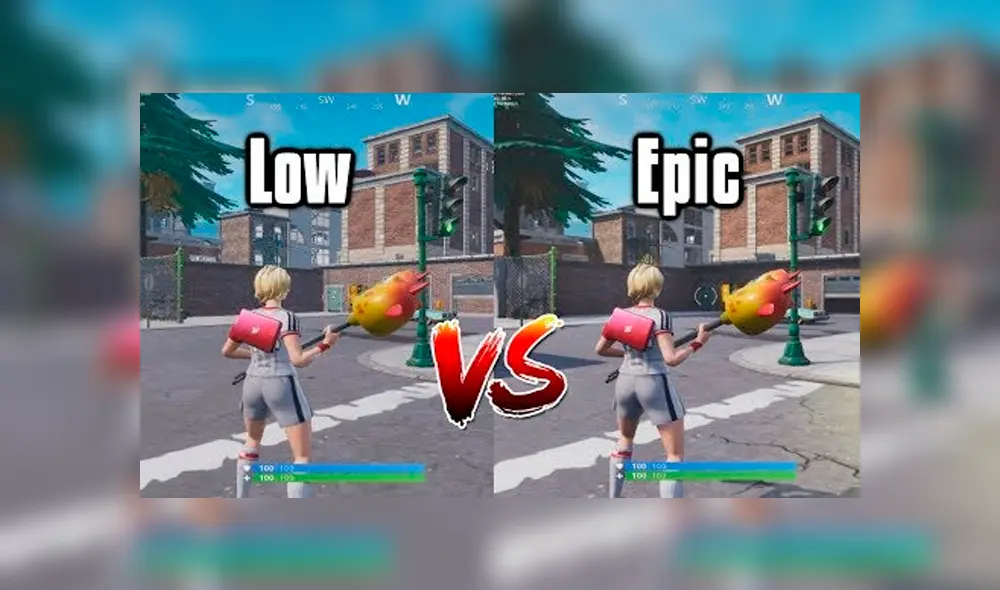 Con Antialiasing desactivado vs. con antialiasing activado en Fortnite. Foto: Fortite.