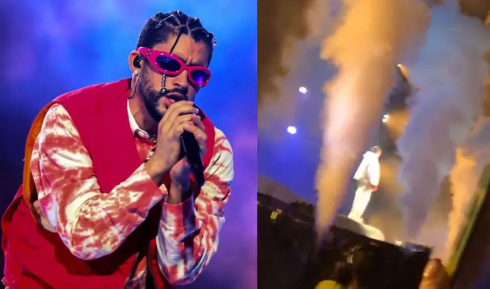 ¡Bad Bunny ya se encuentra en el escenario!. Foto: composición LR/ captura de Instagram
